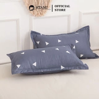 [Mã BMLT30 giảm đến 30K đơn 299K] Vỏ gối nằm cotton ETAMI tam giác ghi 45x65 thiết kế mềm mịn