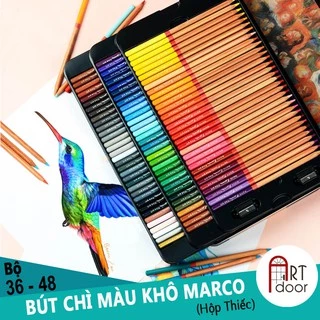 [ARTDOOR] Bộ chì màu Khô MARCO Renoir Nâu hạng họa sĩ (hộp thiếc)