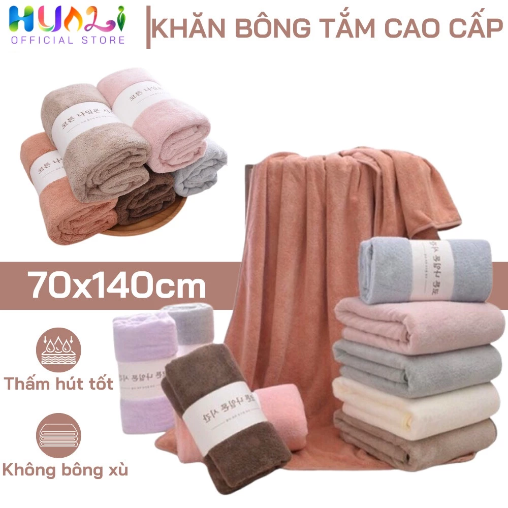 Khăn Tắm Lông Cừu Hàn Quốc Cao Cấp, Mềm Mịn Thấm Nước Cực Nhanh