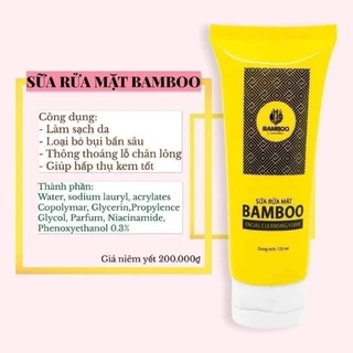 Sữa rửa mặt sạch da,ngừa mụn Bamboo