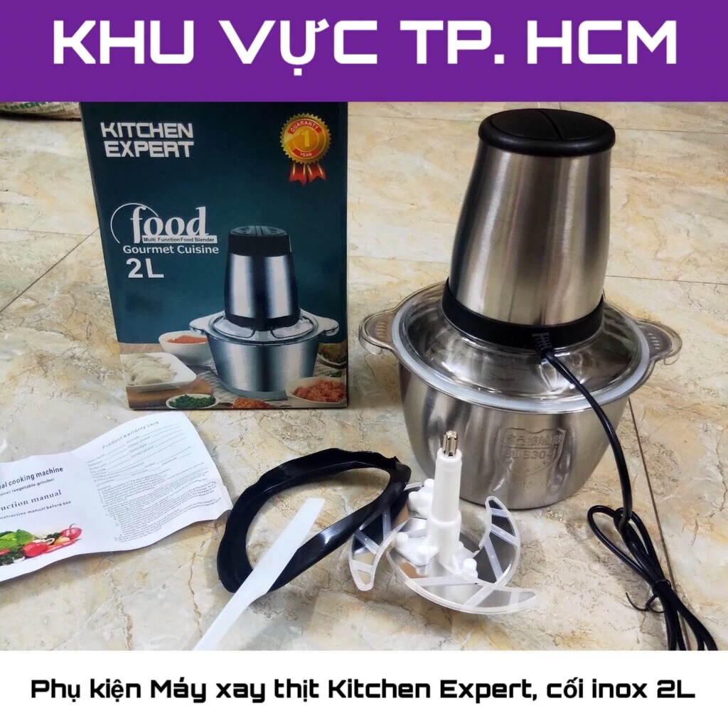 [SẴN HÀNG] Phụ kiện Máy xay thịt KITCHEN EXPERT, cối inox 2L