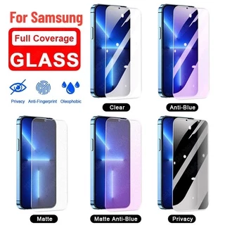 Kính Cường Lực Nhám Full Màn Chống Nhìn Trộm Chống Tia Sáng Xanh Chống Vân Tay Cho Samsung Galaxy S23 S21FE A55 A35 A14 A24 A34 A54 A04S A03 A12 A13 A23 A33 A53