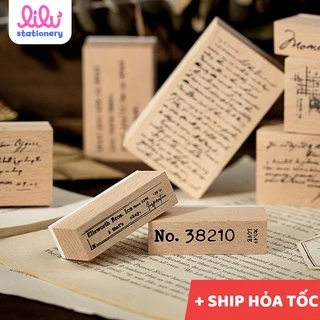 Con dấu gỗ chữ cái vintage HD250-K85 trang trí sổ Bullet journal, thiệp chúc mừng, sổ tay, trang trí vở viết..