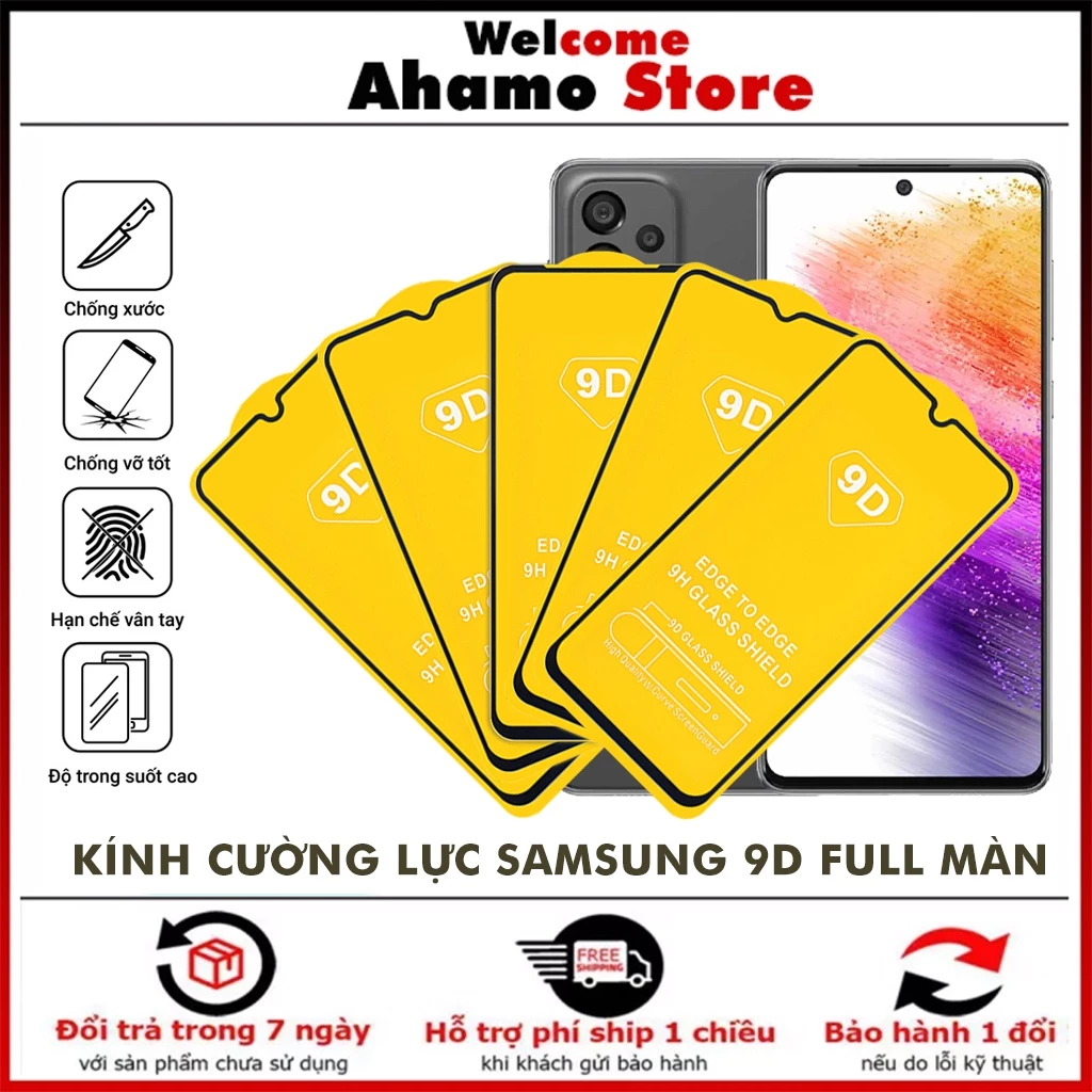 Cường lực samsung A23 A73 A55 A33 A03s A32 A22 A02s A52 A72 A51 A71 A31 A12 A11 A02 M51 A21s A80 A70 A03 Core Kính [9D]