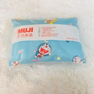 Gối trẻ em Muji cao cấp nhiều màu - 100% chất liệu cotton mịn màng thoáng mát thấm hút mồ hôi