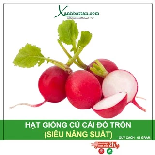 Hạt Giống Củ Cải Đỏ Tròn Phú Nông Gói 5 Gram