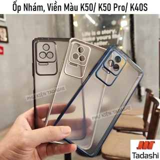 Ốp Lưng Nhám Dẻo VIỀN MÀU Xiaomi Redmi K50/ K50 Pro/ K40S, Poco F4 5G Chống Bám Vân Tay, Bảo Vệ Camera Siêu Đẹp