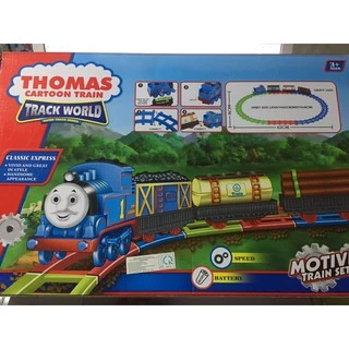 Đồ chơi xe lửa Thomas dùng pin cho bé (loai 4 toa to)