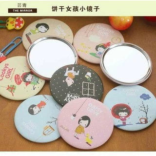 Gương trang điểm mini siêu cute cầm tay bỏ túi tiện lợi dễ thương Hàn Quốc