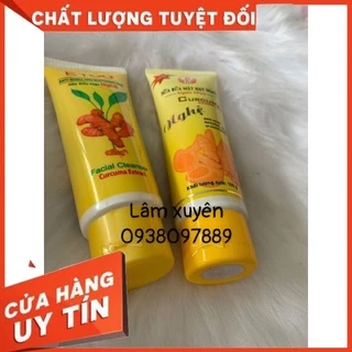 Sữa Rửa Mặt E100 Tinh Chất Nghệ 100G [CHÍNH HÃNG] làm sạch da, ngăn ngừa mụn, diệt khuẩn, tẩy tế bào chết cho da