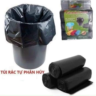 Túi rác tự phân hủy - Bao rác đen kích thước lớn đủ size (1 cuộn)