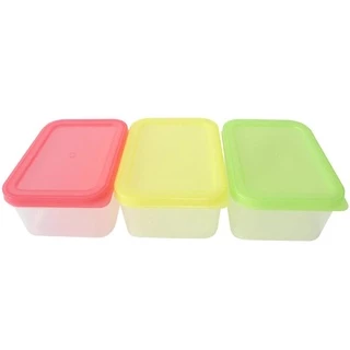 Daiso Hộp Thực Phẩm Plastic Food Container 330Ml 3Pcs