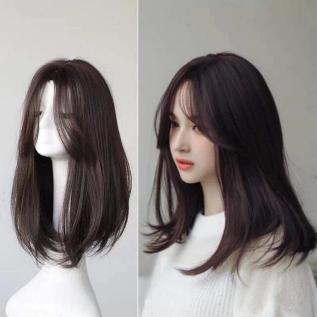 Tóc giả 2 mái cá tính💕🥰freeship-tặng lưới chùm tóc