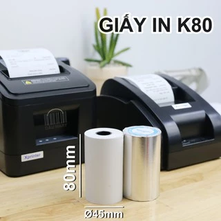 Giấy in Hóa Đơn in Bill K80 K80x45 - Giấy in nhiệt khổ 80mm - dùng cho máy POS bán hàng