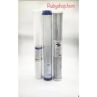 Bộ ba lõi lọc nước 1 2 3 ly lọc 20 inch Rubyshop.hcm