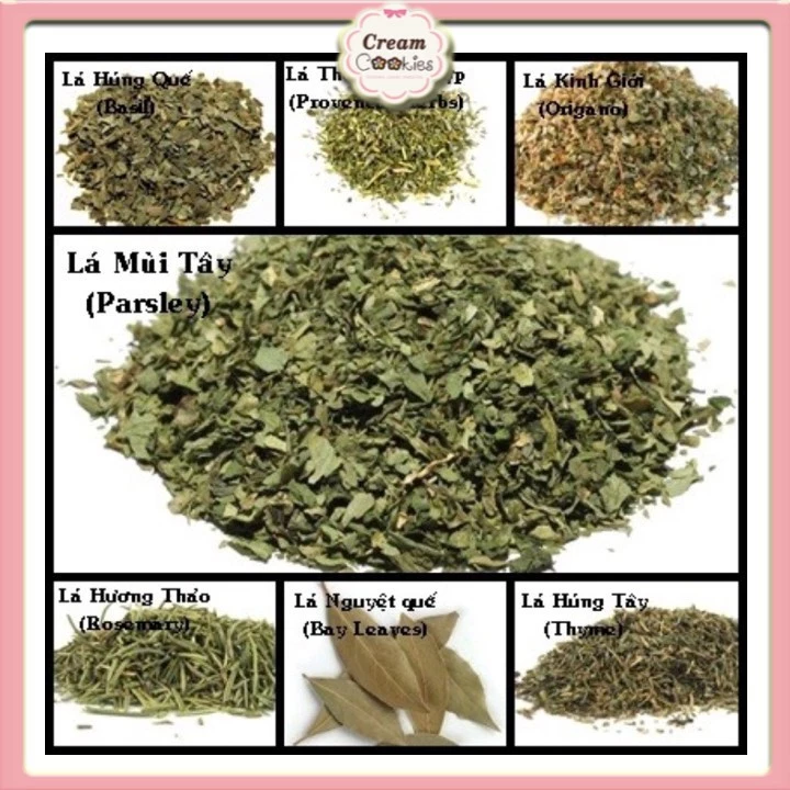 Lá Thơm Oregano/Rosemary/Basil/Thyme/NguyệtQuế/Parsley/Marojam/Herb Mix Gói Nhỏ 10g