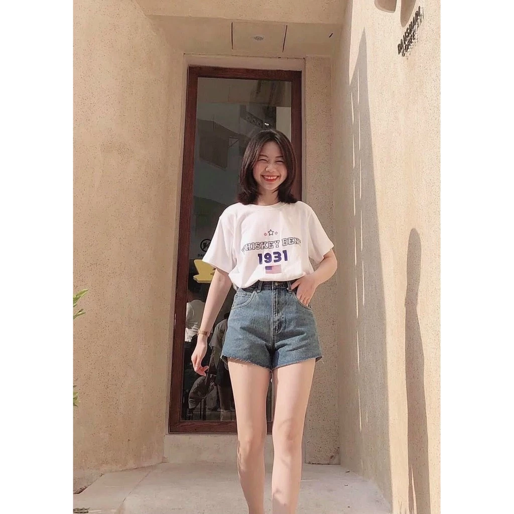 [ĐỦ BILL CÓ QUÀ] 🎁🎁  SET ÁO PULL TRẮNG + QUẦN SHORT JEANS THỂ THAO (Có ảnh thật)