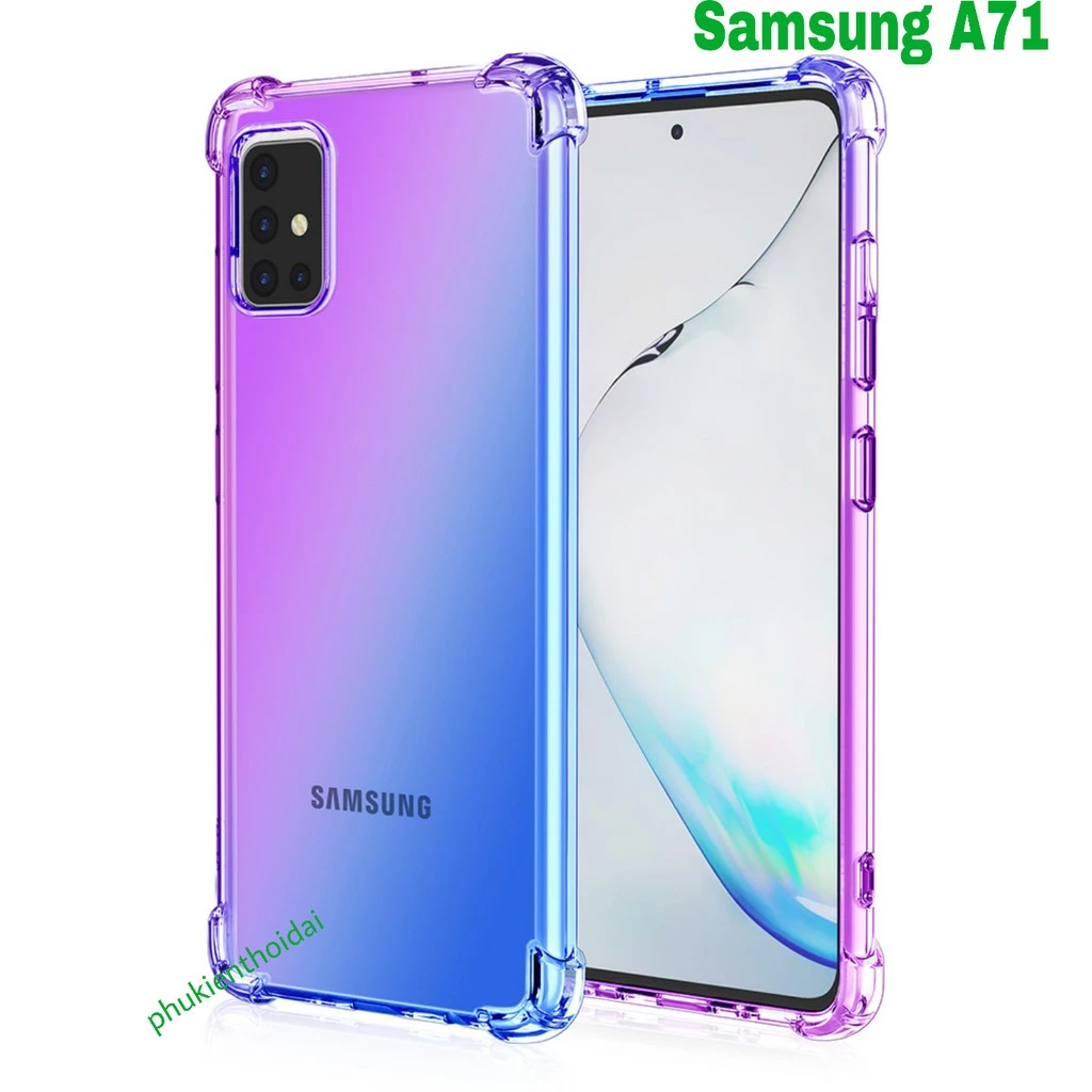 Ốp lưng Samsung  A71 / A72 5G / A73 5G dẻo TPU đa sắc thời trang lồi 4 góc siêu chống sốc