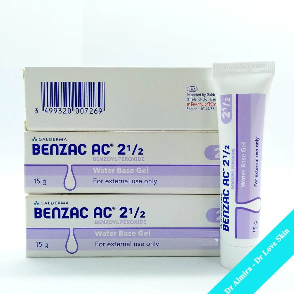 🔥CHÍNH HÃNG🔥 BENZAC AC 2.5 % 15g ( Benzoyl peroxide 2.5% ) Kem thoa mụn viêm