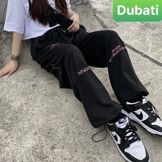 QUẦN JOGGER NAM NỮ UNISEX CHẤT NỈ DÀY DA CÁ ỐNG SUÔNG RỘNG THÊU CHỮ YOUTH RÚT DÂY TREND HÀN QUỐC XỊN SÒ- DUBATI FASHI