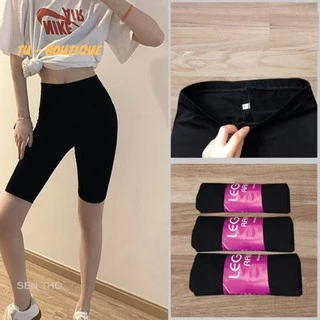 Quần legging lửng thái nâng mông đùi nữ ngố cạp cao lưng thun siêu co giãn ( L-01 )