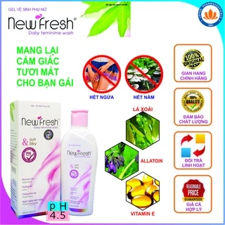 New Fresh 100ml Gel Vệ Sinh Vùng Kín - Khử Mùi Hôi, Làm Hồng Và Se Khít Cô Bé - Hàng Chính Hãng |Lotuspharma