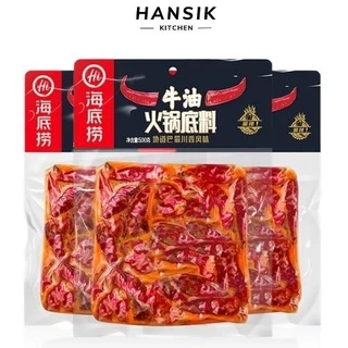 Cốt gia vị lẩu Haidilao Tứ Xuyên cay tê 500g - Gia vị nấu lẩu Haidilao đủ vị date mới - Hansik Kitchen