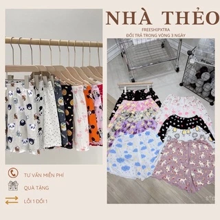 [Mã 44FASHIONSALE476 giảm 10K đơn 50K] Quần đùi nữ mặc ở nhà chất cotton co dãn thoải mái , quần ngủ