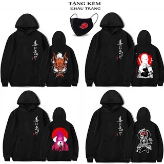 💥 Áo Hoodie Naruto 🎁 BST ÁO IN HÌNH ITACHI UCHIHA, SASUKE KAKASHI , NARUTO ANIME KÈM QUÀ TẶNG 💖