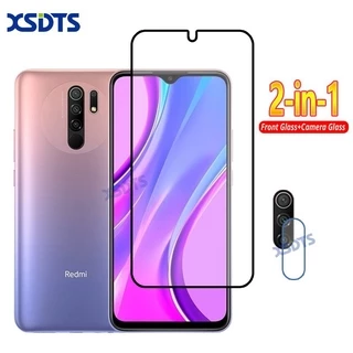 Kính cường lực bảo vệ màn hình và camera 2 trong 1 chất lượng cao cho Xiaomi Redmi 9 9a 9c 8t 7a Note 7 8 Pro