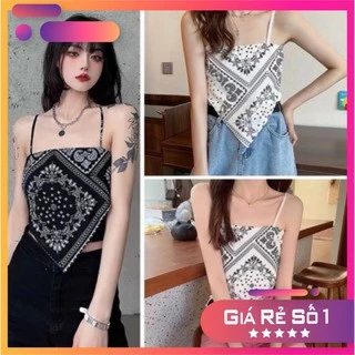 [Xả Kho] Áo Hai Dây Khăn Yến Bandana, 2 Màu Đen, Trắng Mix Áo Ống Summer 2021, Chất Thun Bozip Cotton