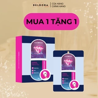 [MUA 1 TẶNG 1] Mặt nạ dưỡng chất kim cương sáng mịn da Beldora Foodaholic Diamond Brightening Essential Mask 23g