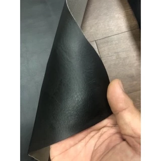 Vải da simili nhẹ màu đen vân chìm mịn 2 lớp dày 0,6li [1m x 1,4m]