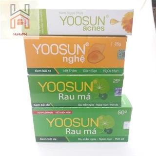 Kem Ngừa Mụn, Ngừa Thâm, Mát Da Yoosun Nghệ 25g , Rau Má 25g & 50g