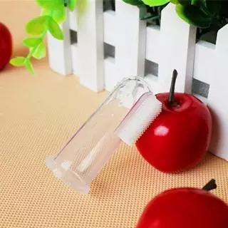 Bộ bàn chải đánh răng đeo ngón tay chất liệu silicone vệ sinh răng dành cho trẻ sơ sinh