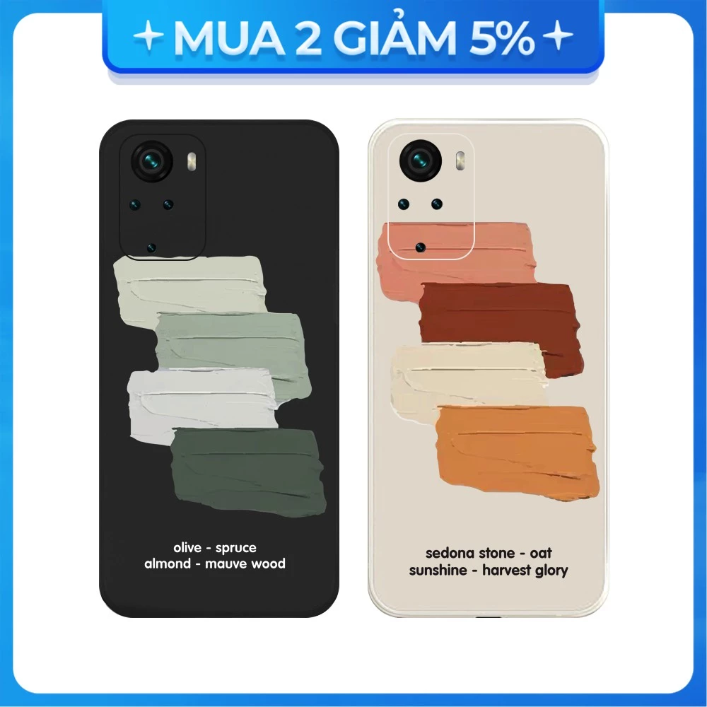 Ốp lưng cạnh vuông Xiaomi Redmi Not 9/Redmi 9A/Poco X3/...viền bảo vệ camera hình Vệt màu