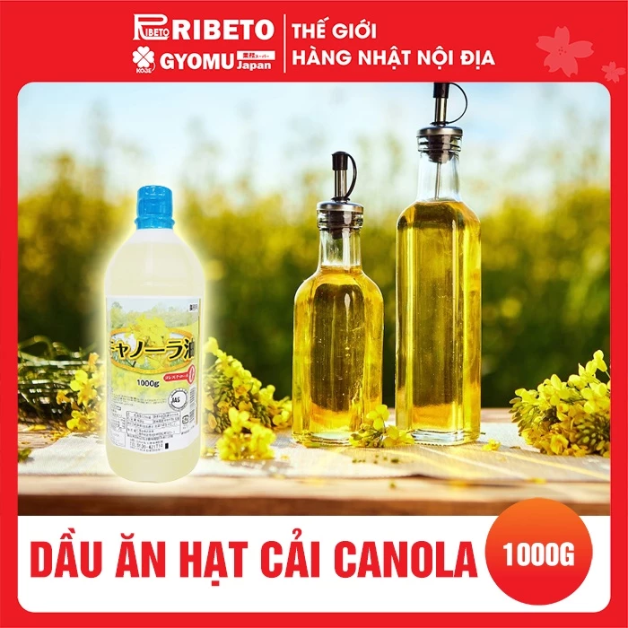 Dầu ăn hạt cải Canola - Chai 1 Lít - Hàng nội địa Nhật Bản