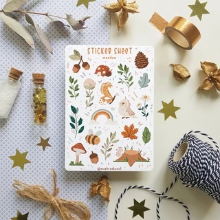 Sticker Sheet Chủ Đề: Thiên Nhiên - Chuyên dán sổ | Bullet Journal Stickers, Kawaii Stickers, Meadow Sticker