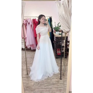 MS1281V ĐẦM MAXI XỐP CHÉO VAI full size S/M/L/XL