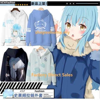 Áo Khoác Hoodie Tay Dài Có Khóa Kéo In Hình Tensura King of Monsters Rimuru Tempest 3D Thời Trang Unisex 2022