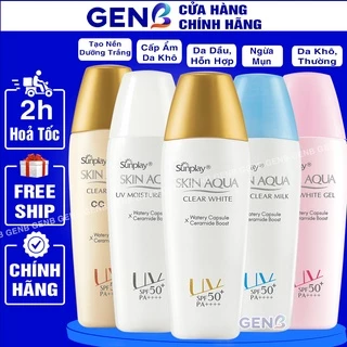 Kem Chống Nắng Skin Aqua Sunplay Kcn Skinaqua 55g/25g Chống Nắng Kiềm Dầu Cho Da Dầu Mụn Khô Nhạy Cảm Da Mặt & Body Genb