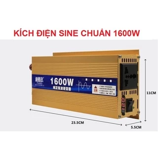 Bộ đổi nguồn điện 12V 220V 1600W sine chuẩn - 1600w