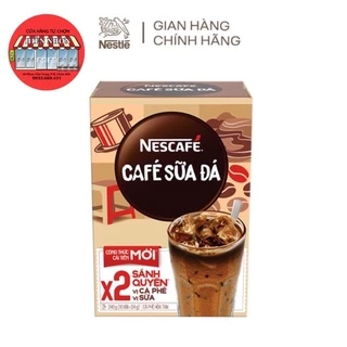 [TẾT 2024] Cà phê sữa NESCAFÉ Cà phê sữa đá (Hộp 10 gói x 24g)