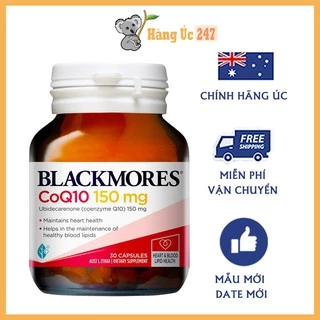 Viên uống hỗ trợ tim mạch Blackmores CoQ10 150mg 30 viên MẪU MỚI