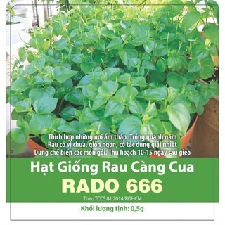 Hạt giống rau càng cua