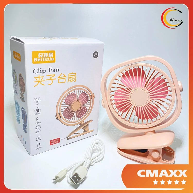 QUẠT MINI SẠC TÍCH ĐIỆN CLIP FAN SIÊU TIỆN DỤNG – GIA DỤNG CMAXX