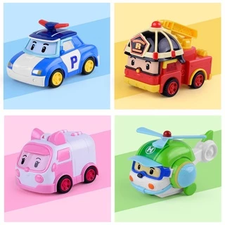 Bộ 4 Xe Đồ Chơi Bánh Đà Biệt Đội Cứu Hộ Robocar PoLi