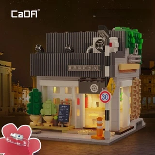 Đồ chơi Lắp ráp Mô hình Cada C66007 Street View Moc Summer Breeze Coffee Shop Cafe Corner Brick Modular