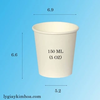 50 cái Ly Giấy 5OZ_150ML không nắp sử dụng 1 lần