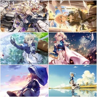 Bộ 6 Áp phích - Poster Anime Violet Evergarden - Búp Bê Ký Ức (bóc dán) - A3,A4,A5